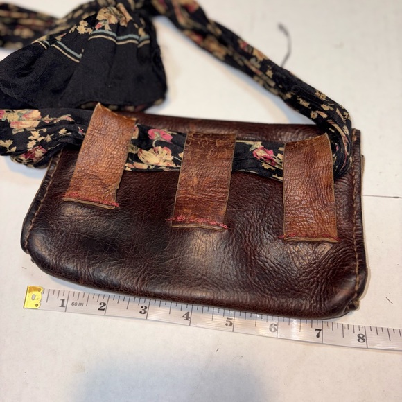 Vintage Artisan Brown Leather Bag hand crafted phone waist cross body - Picture 4 of 10